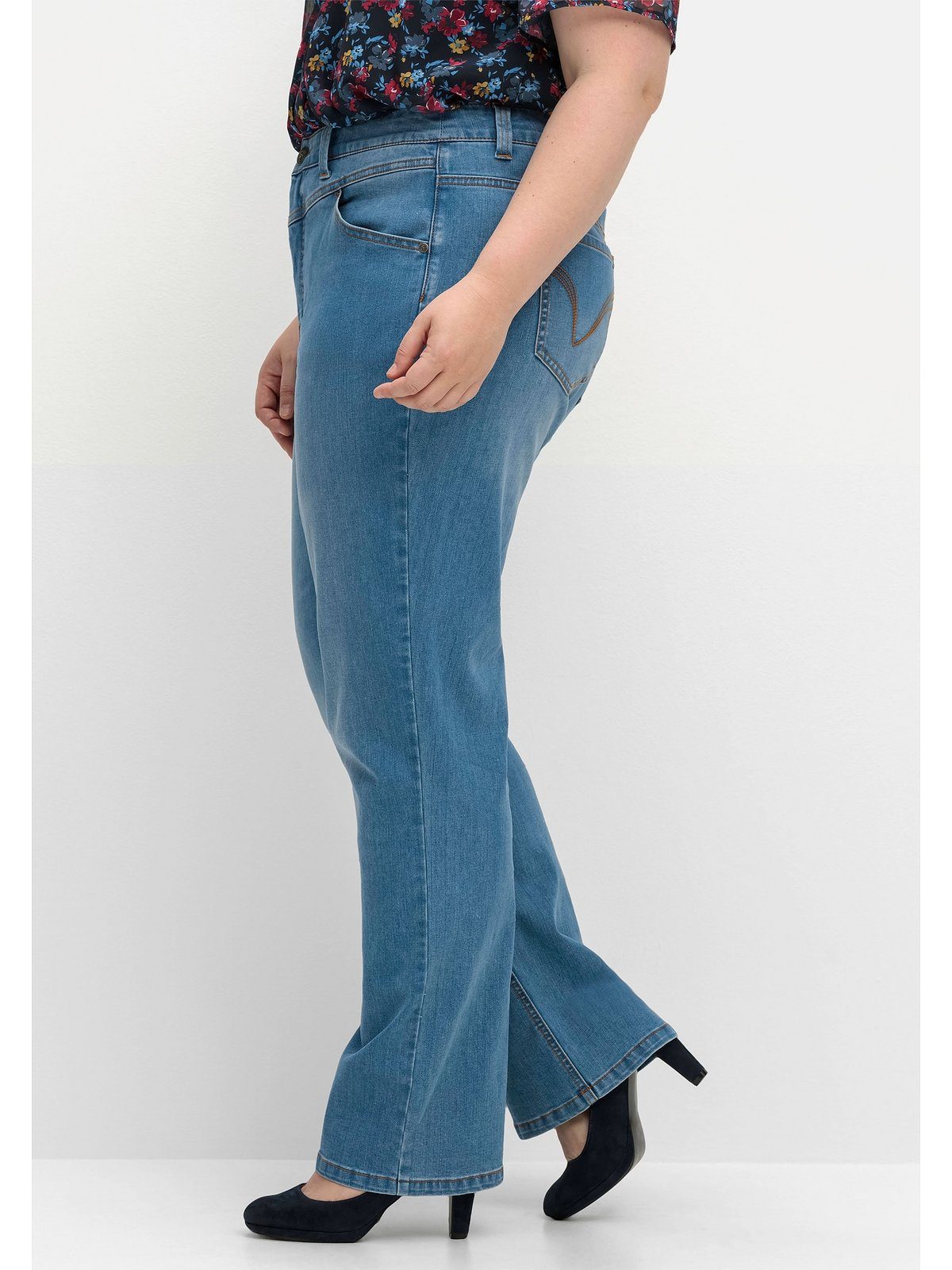 Denim Größen Stretch-Jeans mit Große Bodyforming-Effekt Sheego blue
