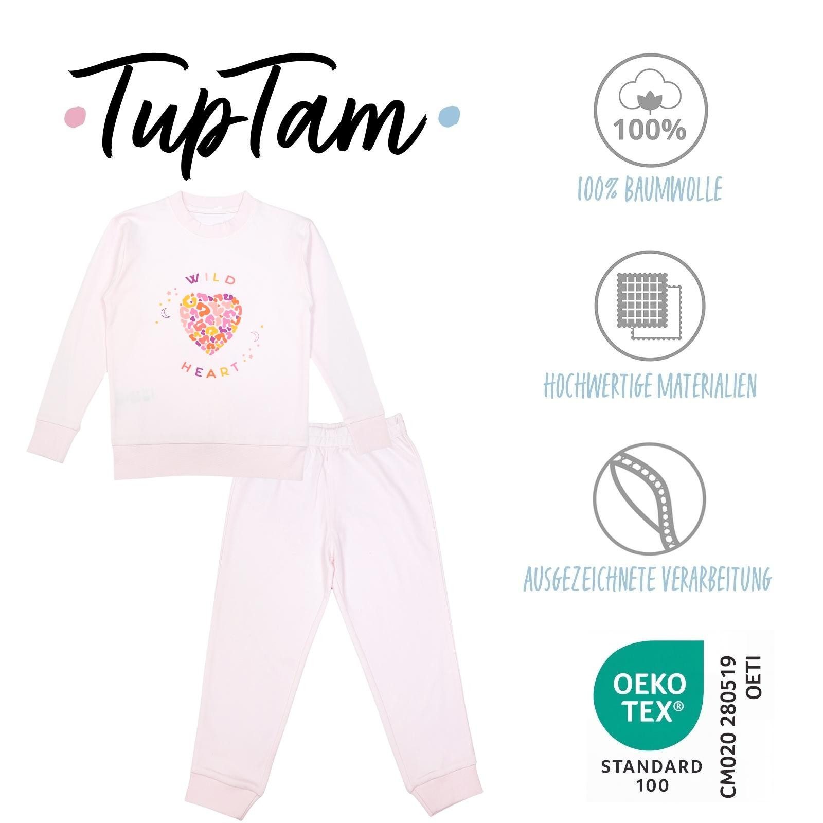 TupTam Schlafanzug Kinder Mädchen Schlafanzug Set Langarm Pyjama Nachtwäsche 2-teilig