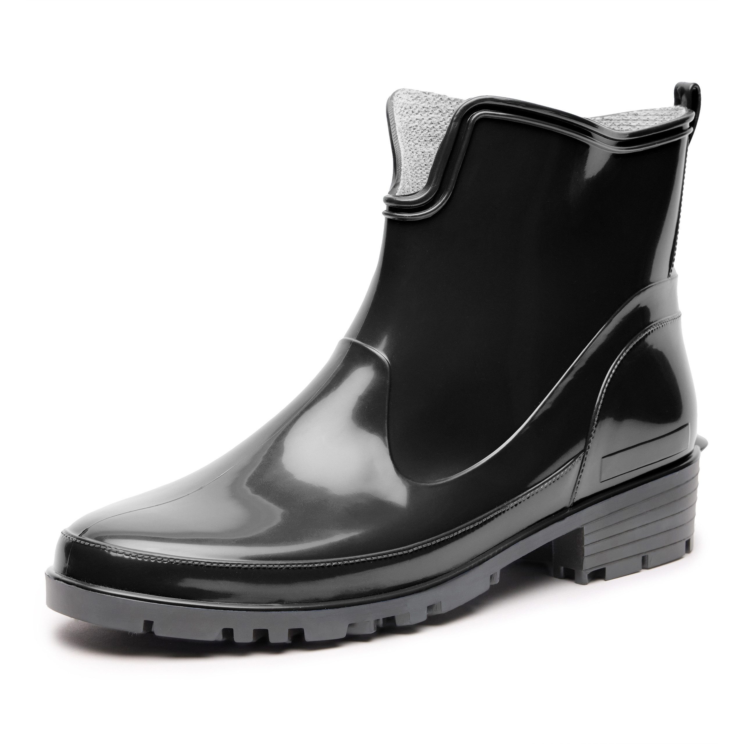 Ladeheid Gummistiefeletten LA-930 kurze Boots für Frauen Gummistiefel Damen wasserfest und bequem