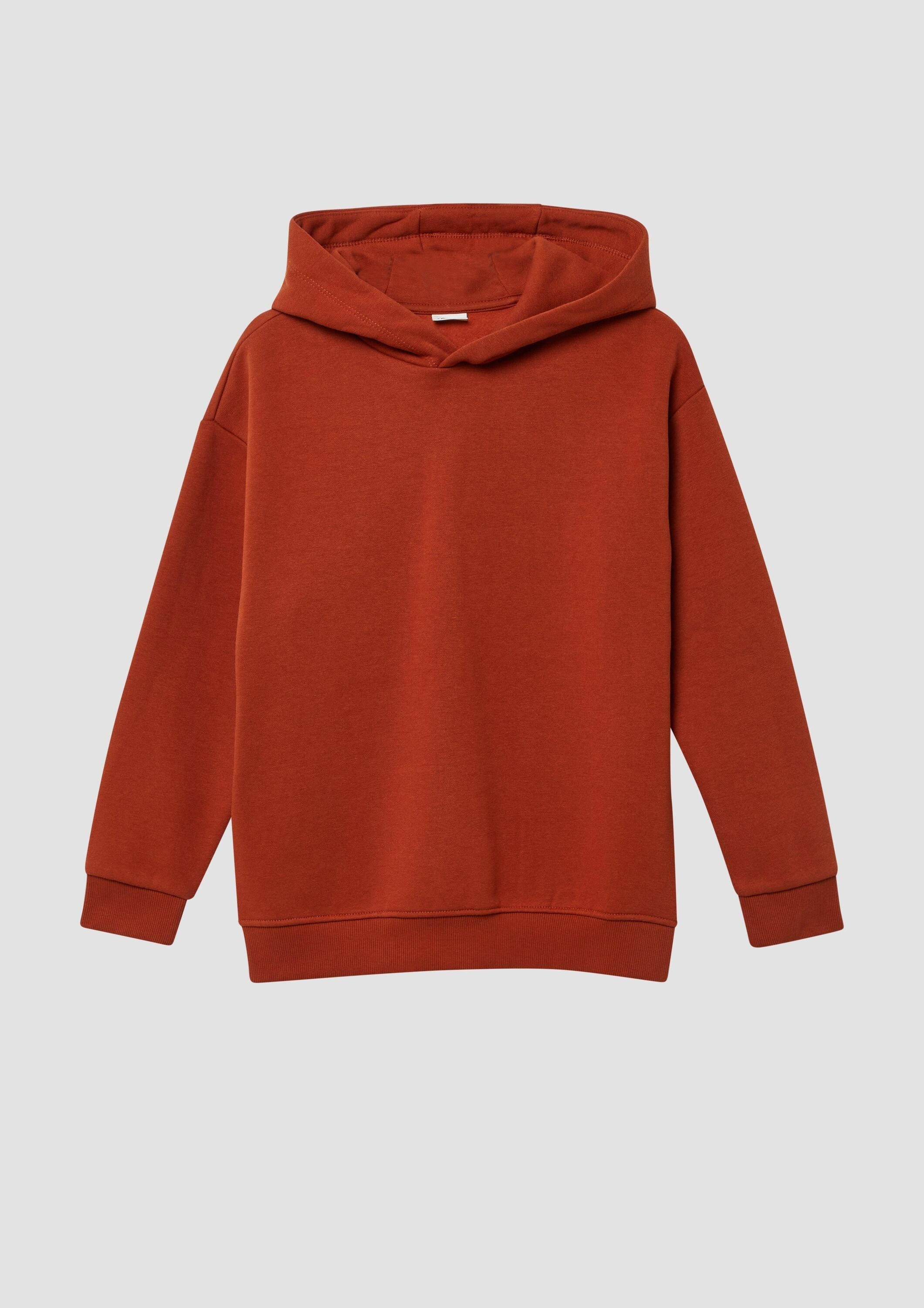 s.Oliver Sweatshirt Sweatshirt Kuscheliger Oversize-Hoodie mit großem Wordingprint am Rücken