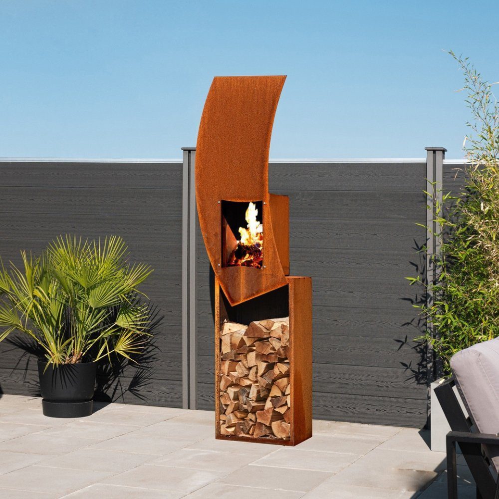 HOME DELUXE Kaminholzregal Kamin SWING, BxTxH:60x35.5x220 cm, Made in Germa günstig online kaufen