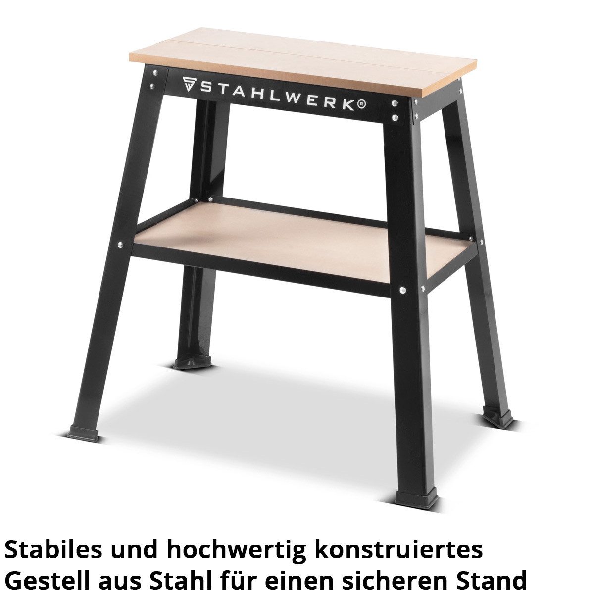 STAHLWERK Werkbank Universal Maschinenständer 225 kg Maschinentisch, (Packung, 1-tlg), B/T/H: 82x58x82 cm