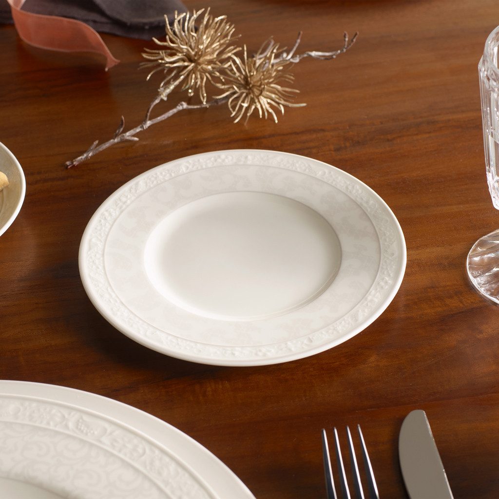 Villeroy & Boch Signature Brotteller Gray Pearl Brotteller, (1 St), Premium Bone Porcelain, mikrow.- & spülm.sicher, Made in Germany