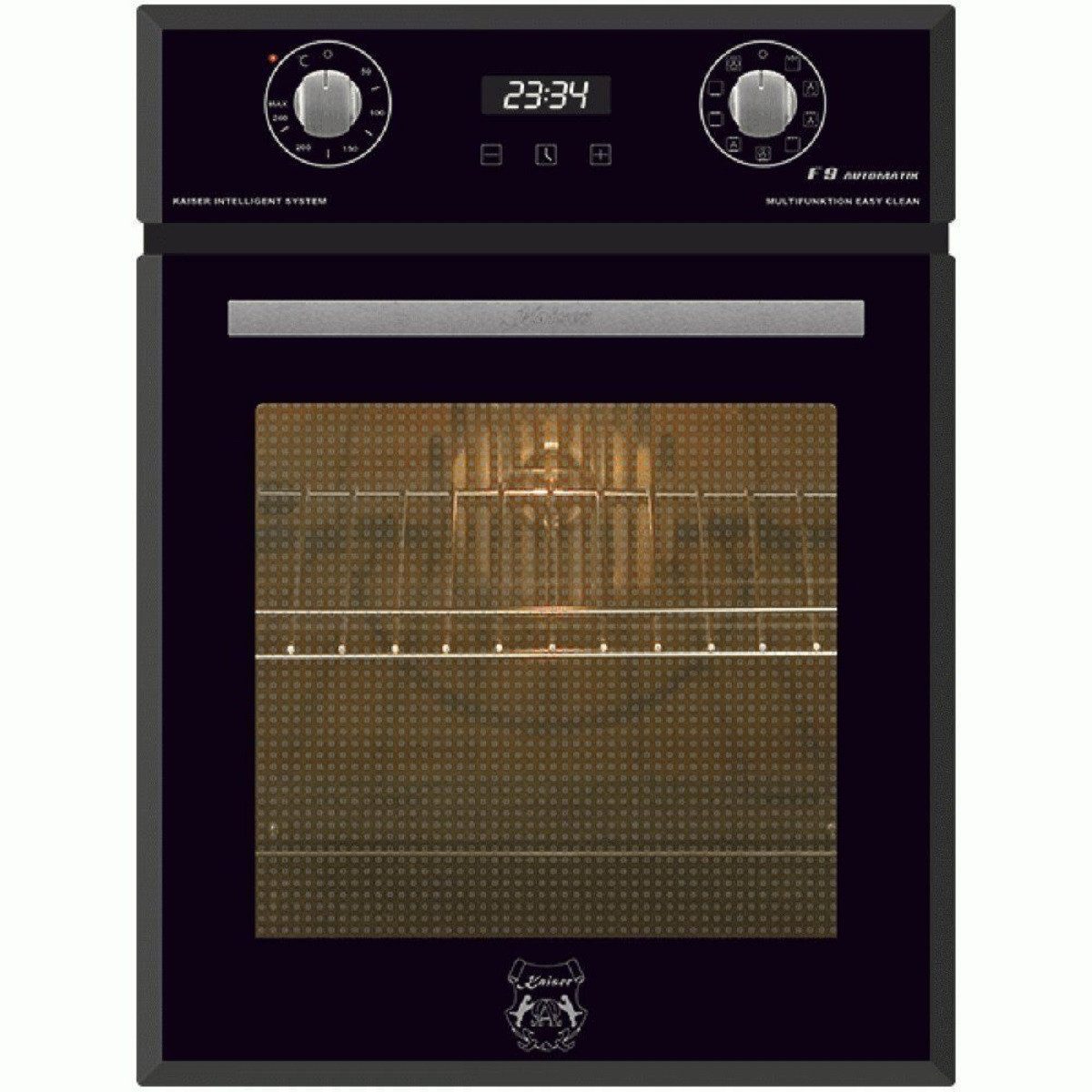Kaiser Küchengeräte Backofen-Set Herd Set Autark Einbaubackofen 45 cm, Autark, 50 L, 9 Funktionen+Induktions-Kochfeld 30 cm Weißes Glas EH 4747+KCT 3726 FI W, mit 1-fach-Teleskopauszug