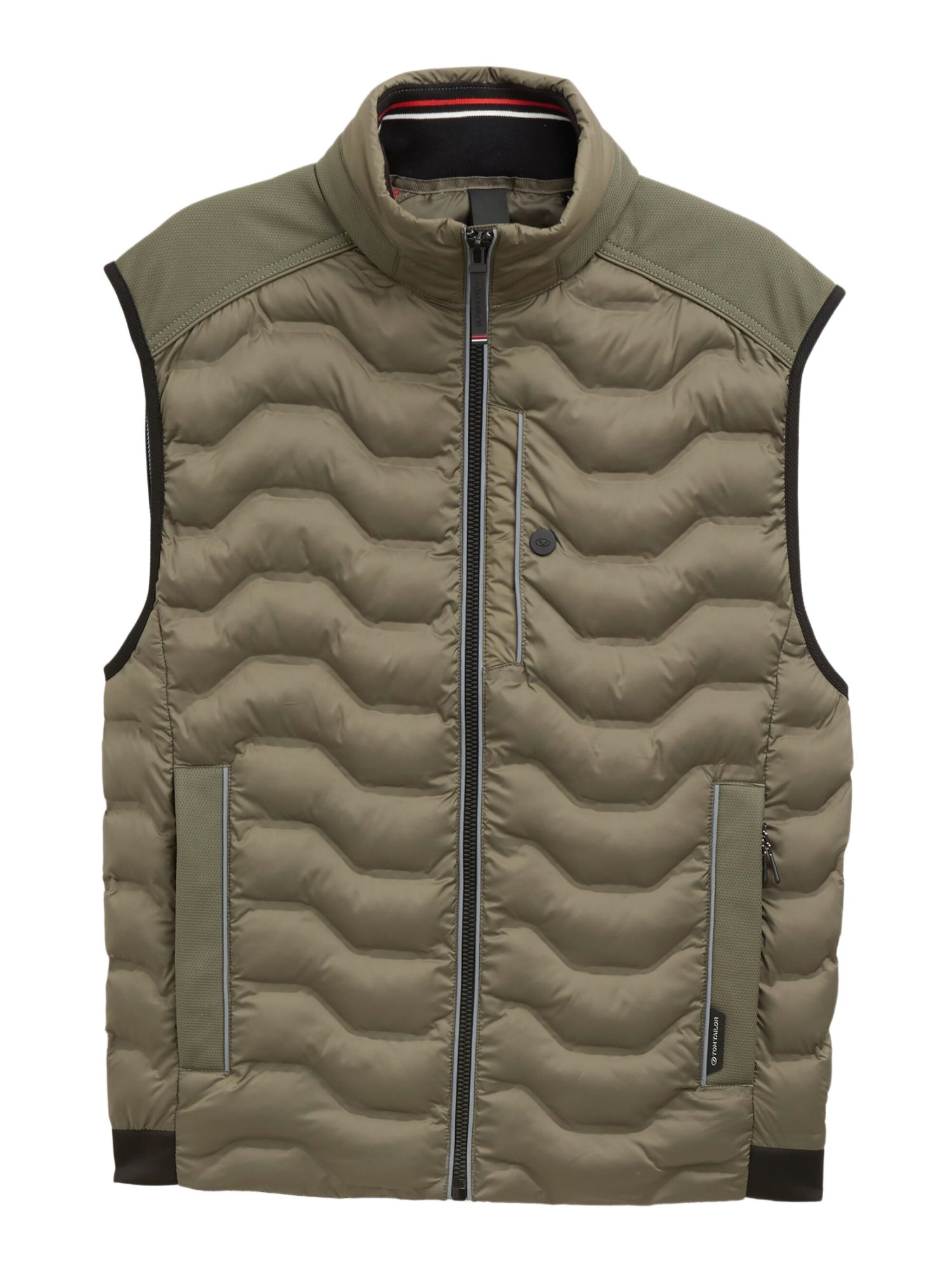 TOM TAILOR Funktionsweste O braun,Outdoor,Polyester,Unifarben,Stehkragen,Ärmellos,Regular Fit
