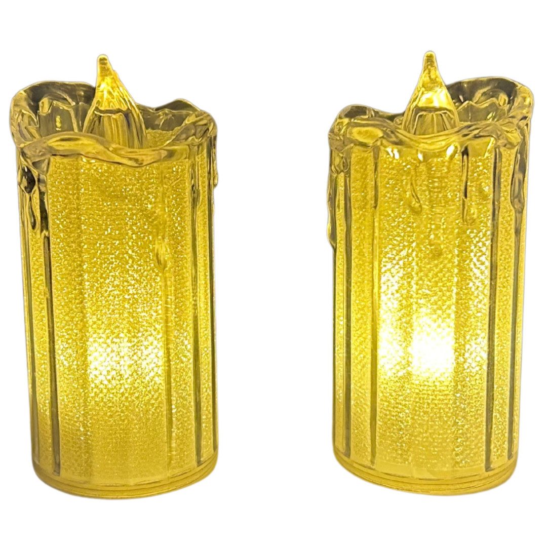 abc HOME LED-Kerze 2er Set, batteriebetrieben, Kunststoff (2-tlg)