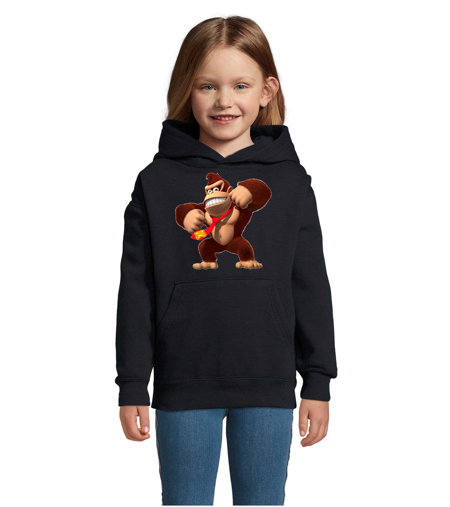 Hoodie Kinder Jungen & Mädchen Donkey Kong Gorilla Affe Retro Konsole