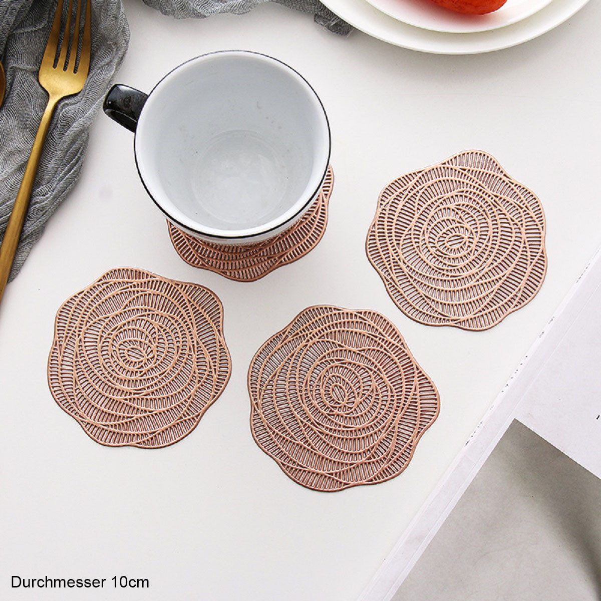 BYSURE Platzset, 6er Set runde Kaffeeuntersetzer günstig online kaufen
