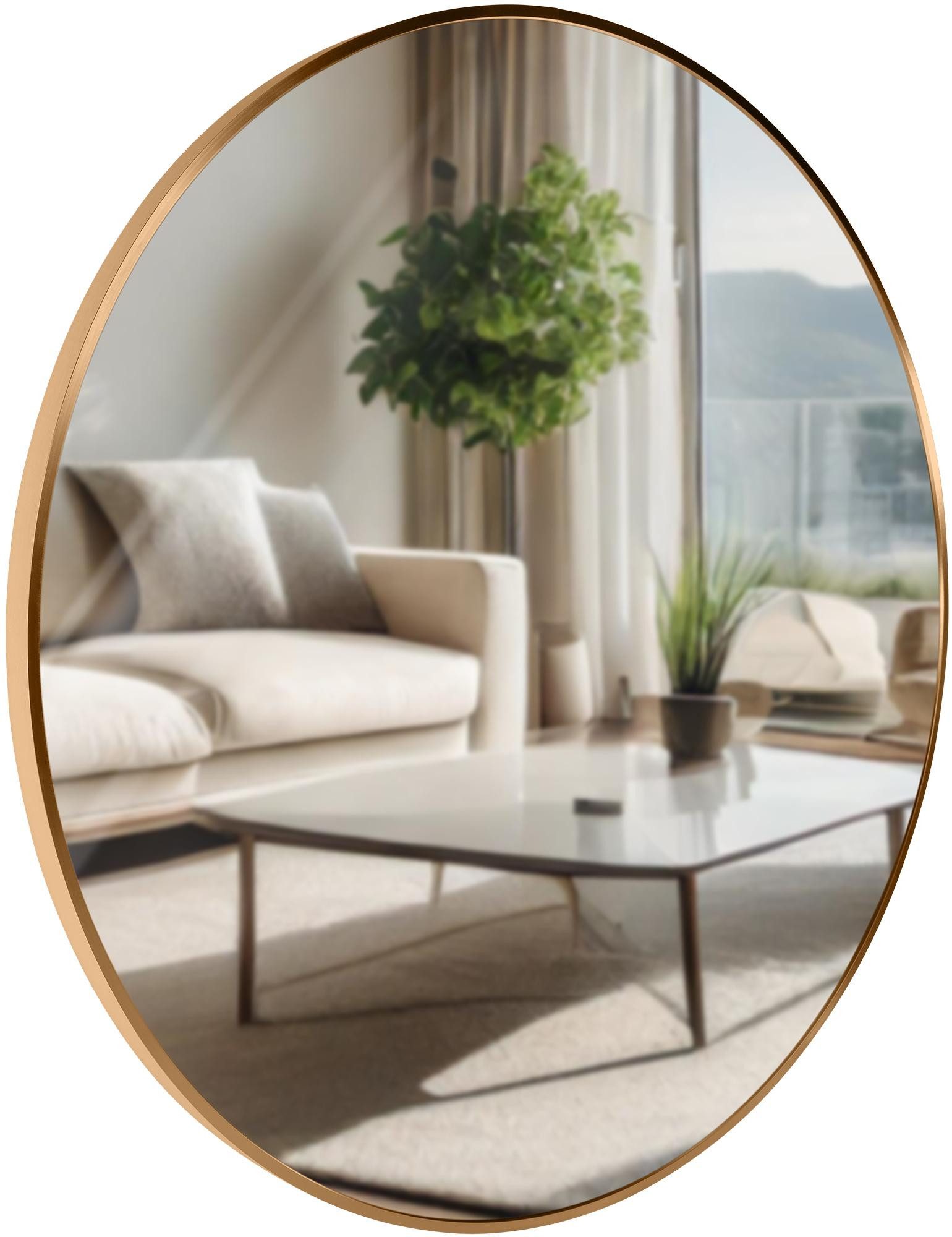 CLP Wandspiegel Elsie (1er), Rund, Modern, 30 / 45 / 60 / 80 cm Metallrahmen – Bild 4 von 5