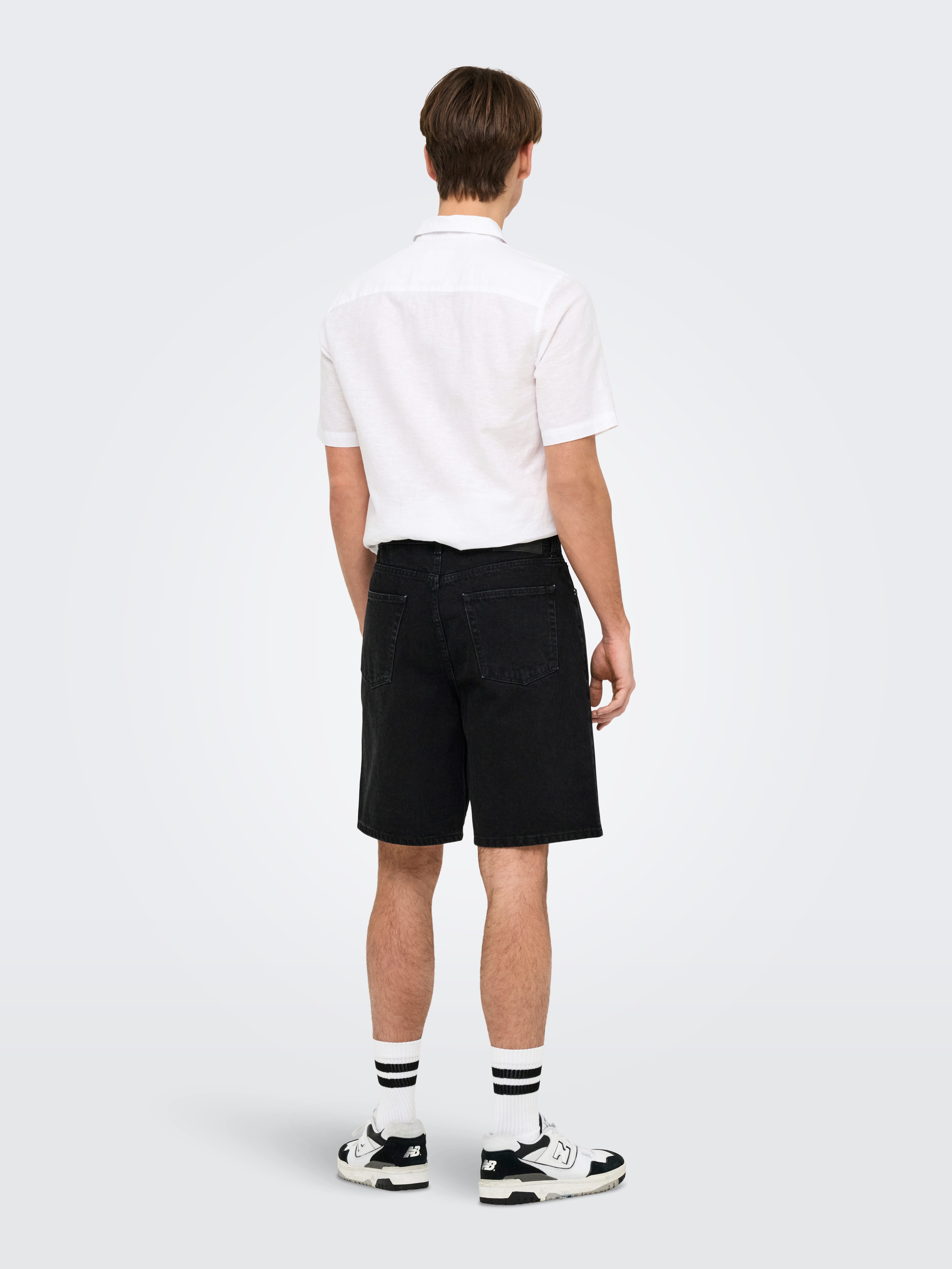 ONLY & SONS Shorts ONSFADE BLACK 9087 AZG DNM SHORTS