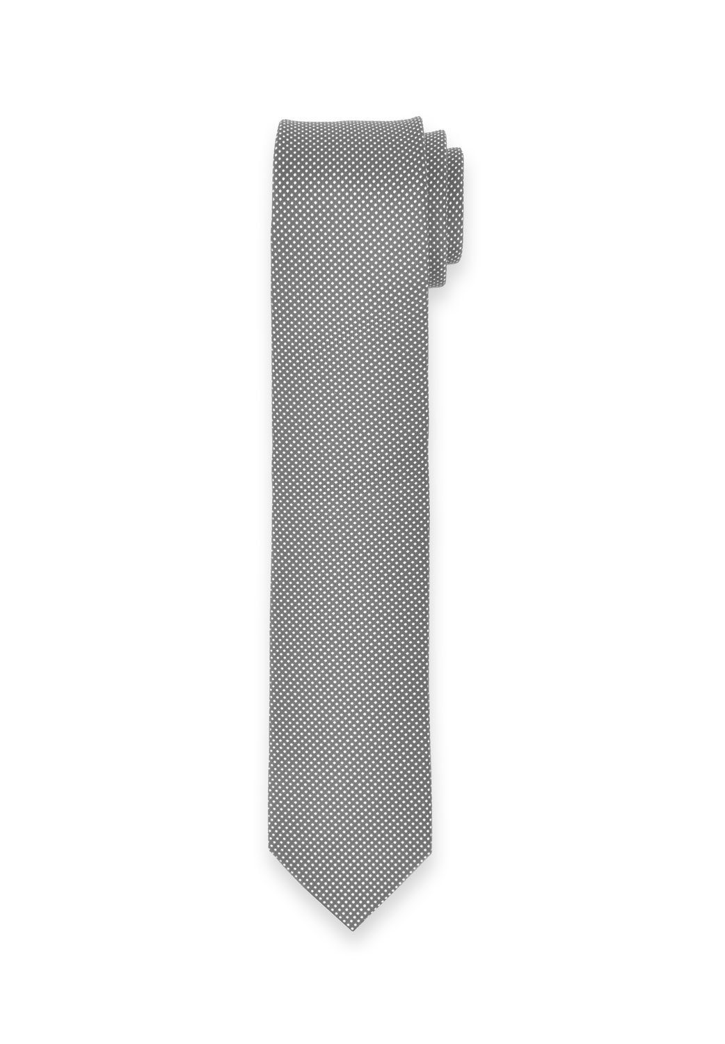 Krawatte 6,5 - Krawatte cm - - Grau/Weiß MARVELIS Punkte