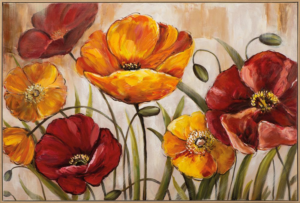 ArtUniverse Gemälde Tolle Mohnblumen 82 x 122 cm, Naturmotiv
