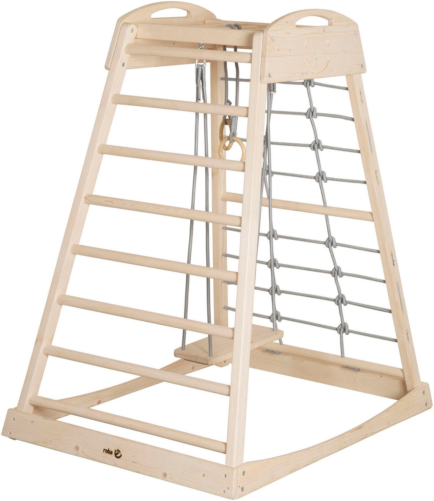 roba® Klettergerüst Montessori Indoor Spielturm, Belastbar bis 70 kg