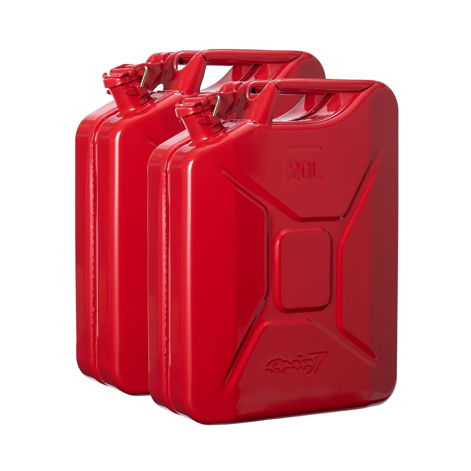 Lumaland Benzinkanister Oxid7 Metall 20l - Rot - 2 Stück (2 St), Kanister  Reservekanister Dieselkanister Ölkanister Heizöl Wasser Kraftstoff