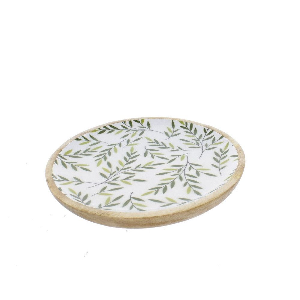 MICA Dekoteller Dekoteller rund - Olivenzweige - ca. 22 cm