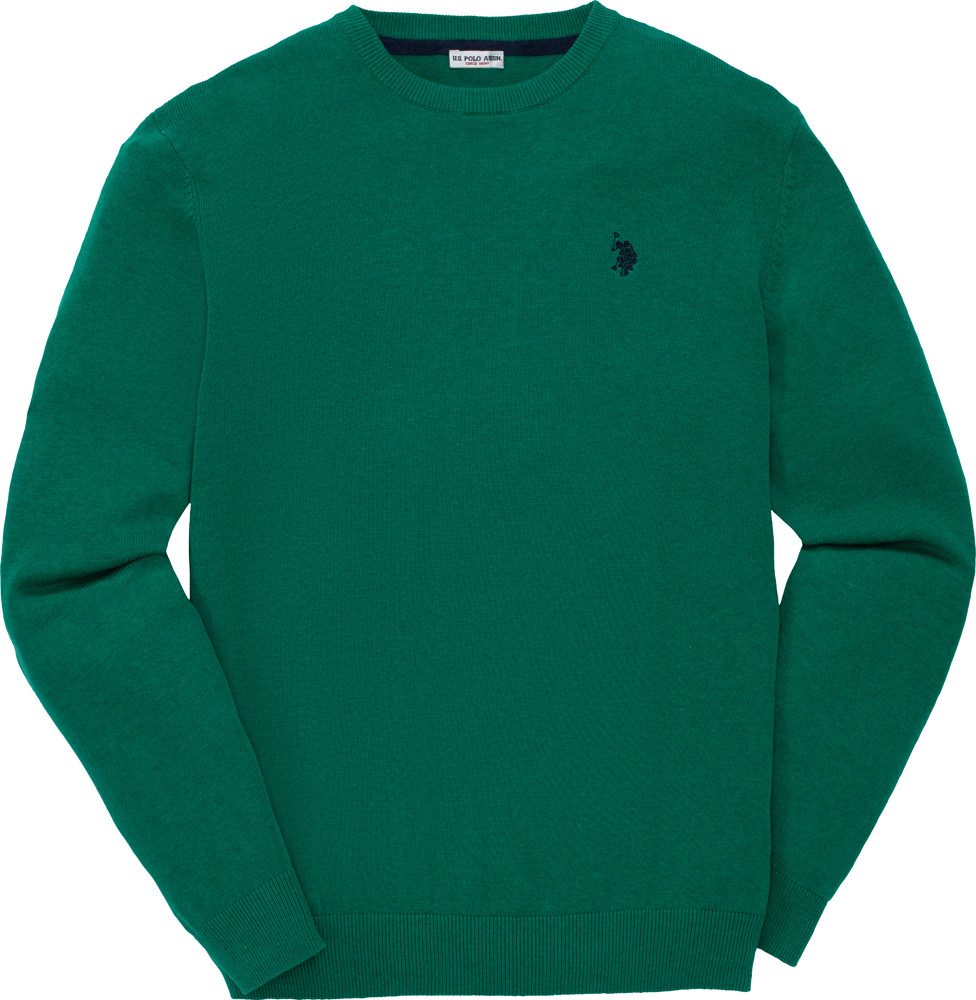 US Polo Assn. Rundhalspullover Besonders hautfreundlich dank 100% Baumwolle