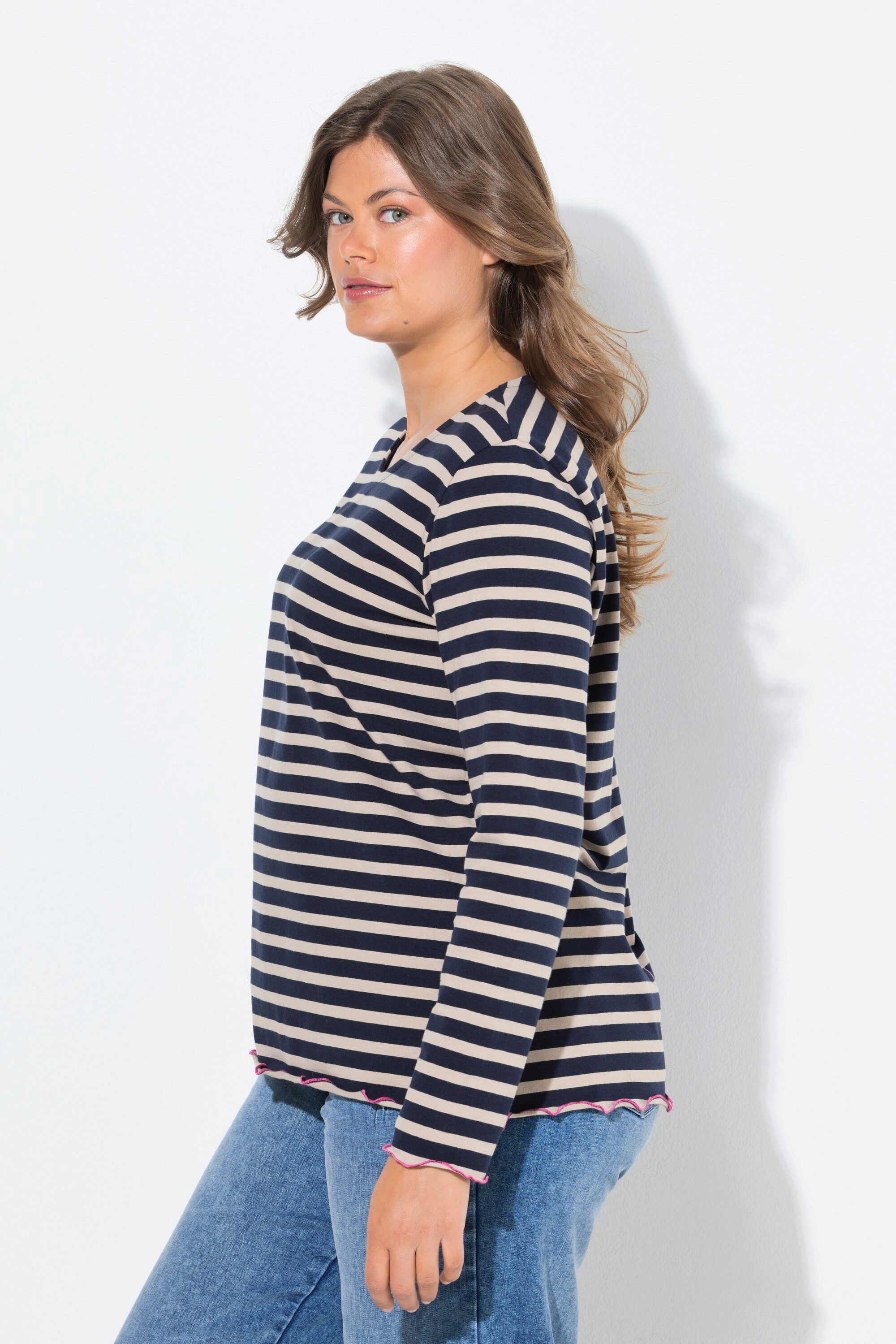 Laurasøn T-Shirt Ringelshirt Langarm Rundhalsausschnitt – Bild 4 von 4