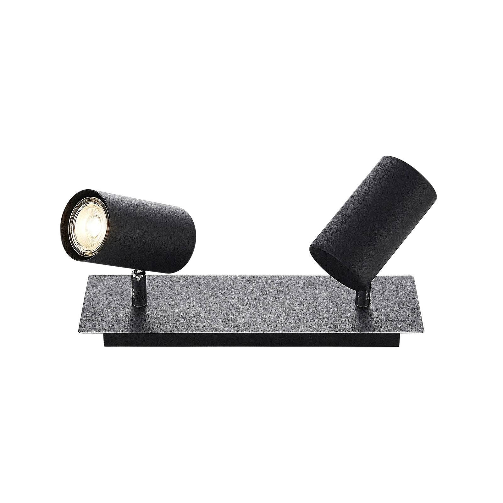 Lindby Deckenstrahler Joffrey, Metall, Schwarz IP20, 2 x 10 W LED