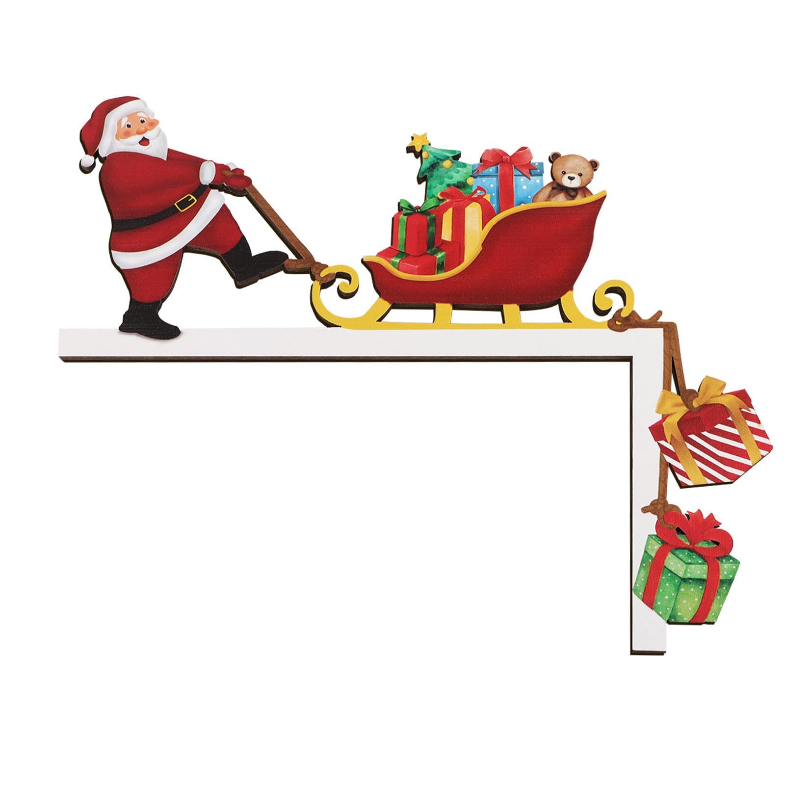 FOUORTUNATE-BEE Weihnachtsmann Türrahmen Deko Weihnachten (Holz Türrahmen D günstig online kaufen