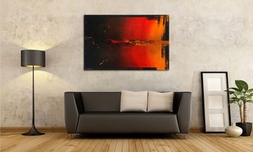 WandbilderXXL Gemälde Explosion 120 x 80 cm, Abstraktes Gemälde, handgemaltes Unikat