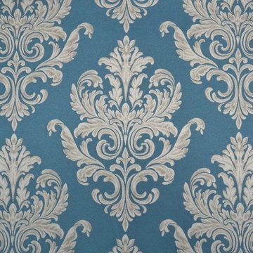 Stofferia Stoff Dekostoff Satin Jacquard Otello Hellblau, Breite 280 cm, Meterware