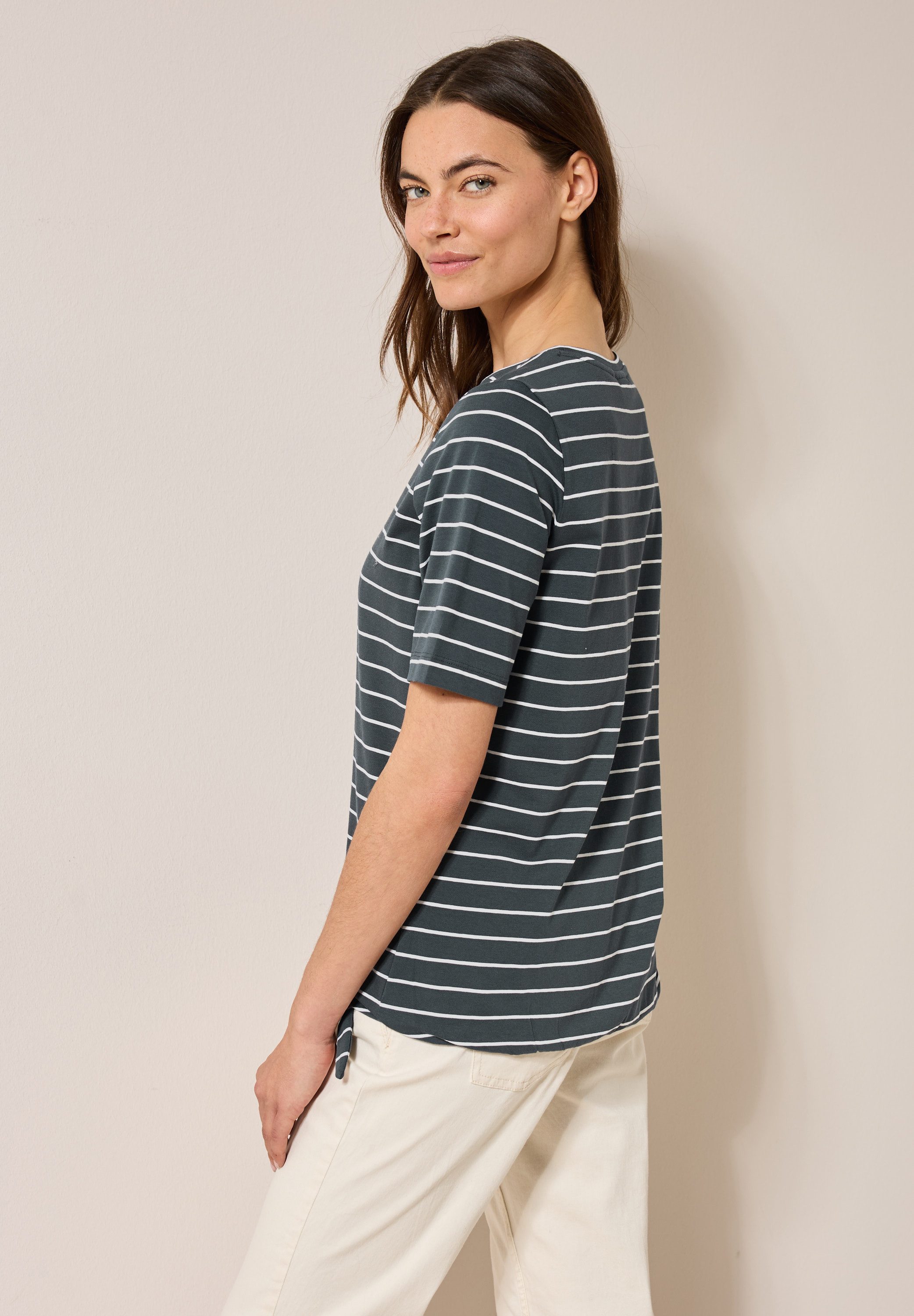 Cecil T-Shirt, aus softem Materialmix günstig online kaufen
