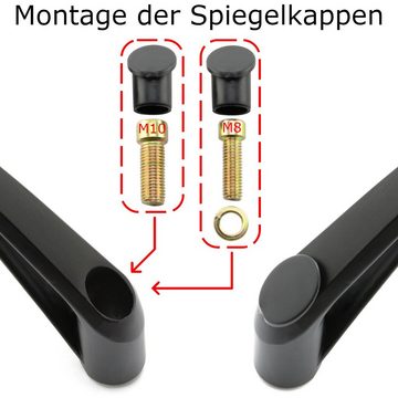 Area1 Motorradspiegel Motorrad, Motorroller Rückspiegel Set (E-geprüft, Inkl. 5 Adapter)