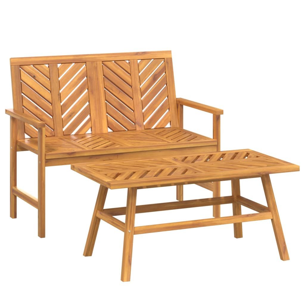 vidaXL Gartenlounge-Set 2-tlg. Garten-Lounge-Set Massivholz