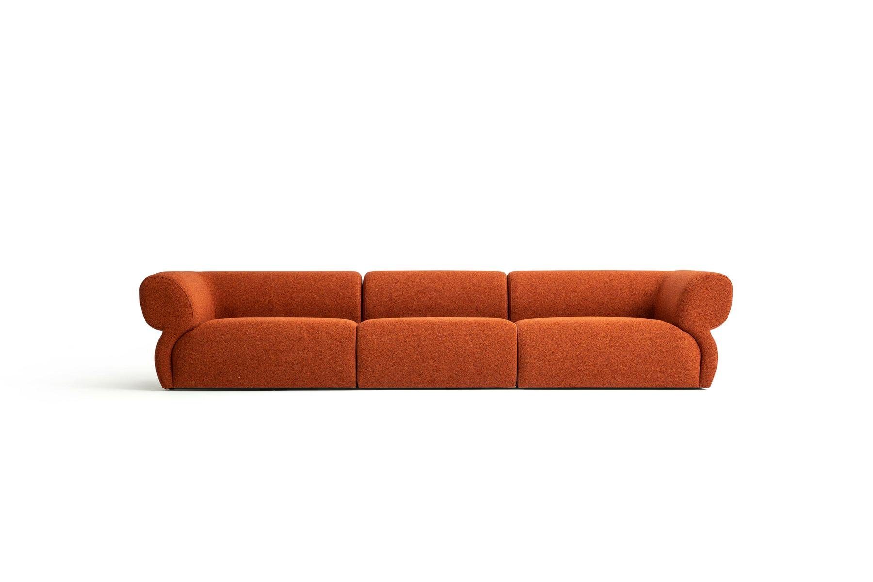 JVmoebel Big-Sofa Design Sofa 5 Sitzer Wohnzimmer Polstersofa Modern Stil, Made in Europe Orange