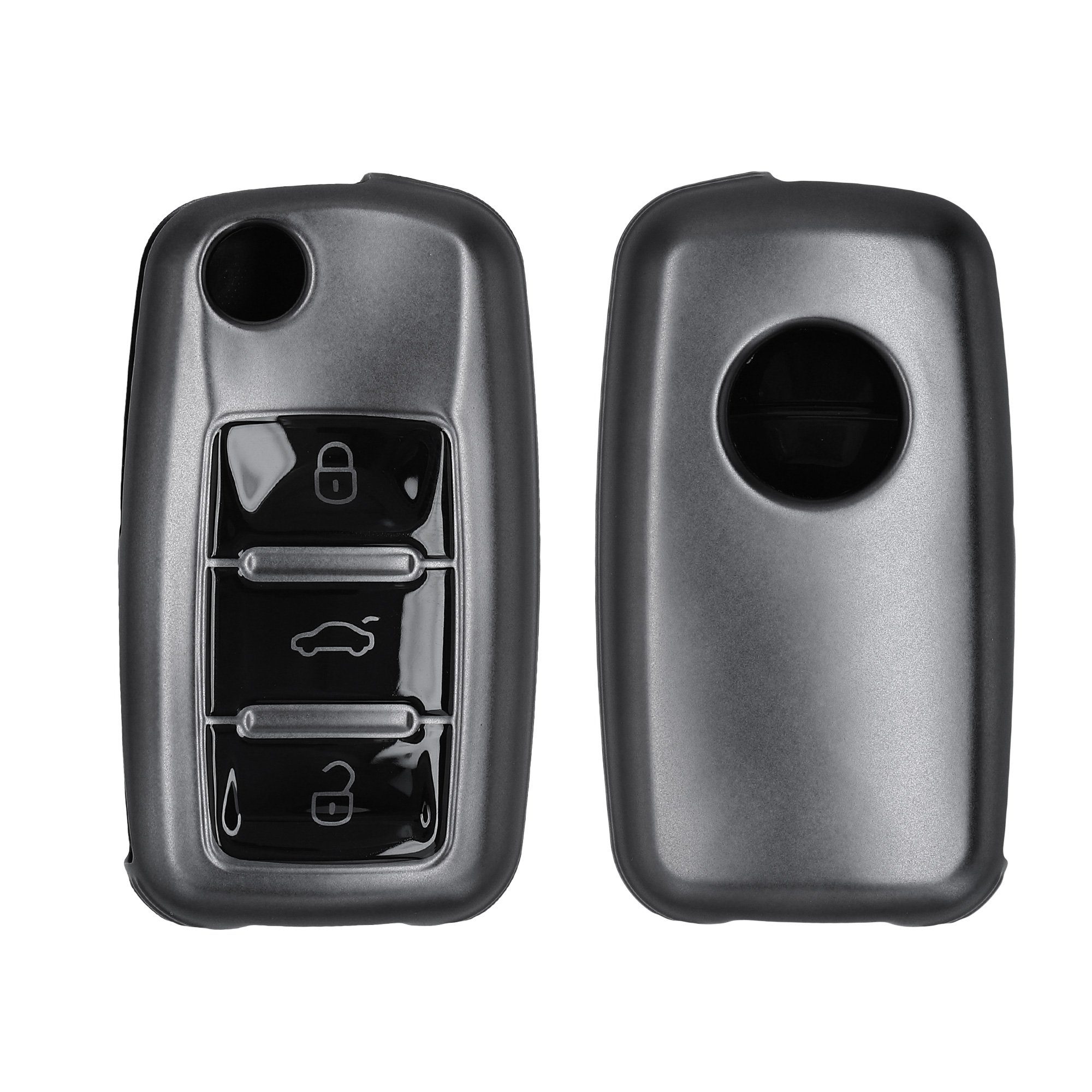 kwmobile Schlüsseltasche Autoschlüssel Hülle für VW Skoda Seat,  Schlüsselhülle Silikon Case Schlüssel Cover, KOMPATIBEL MIT: passend für VW  Skoda Seat 3-Tasten Autoschlüssel