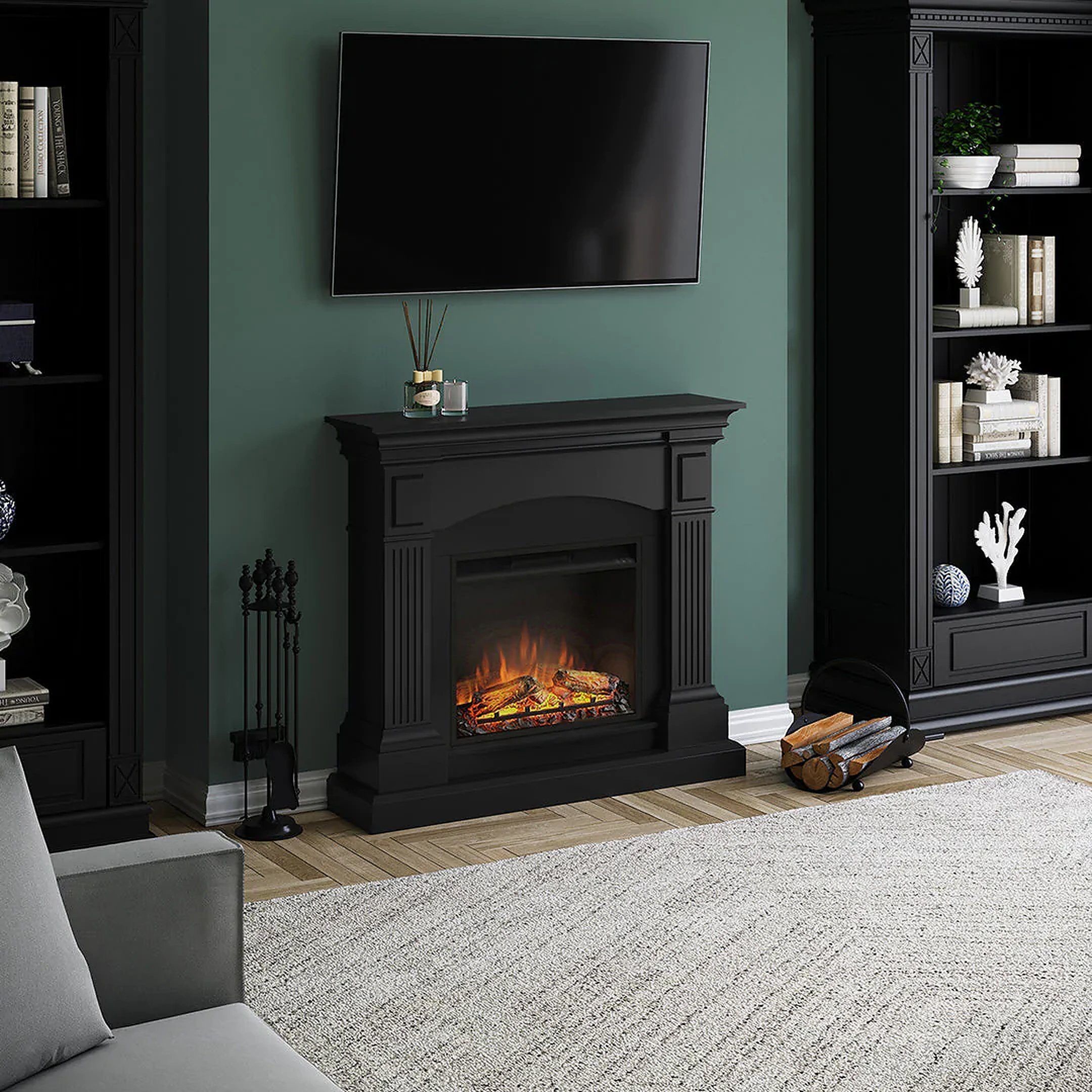 TAGU Elektrokamin TAGU Magna Elektrokamin Schwarz, mit 23 Zoll Powerflame