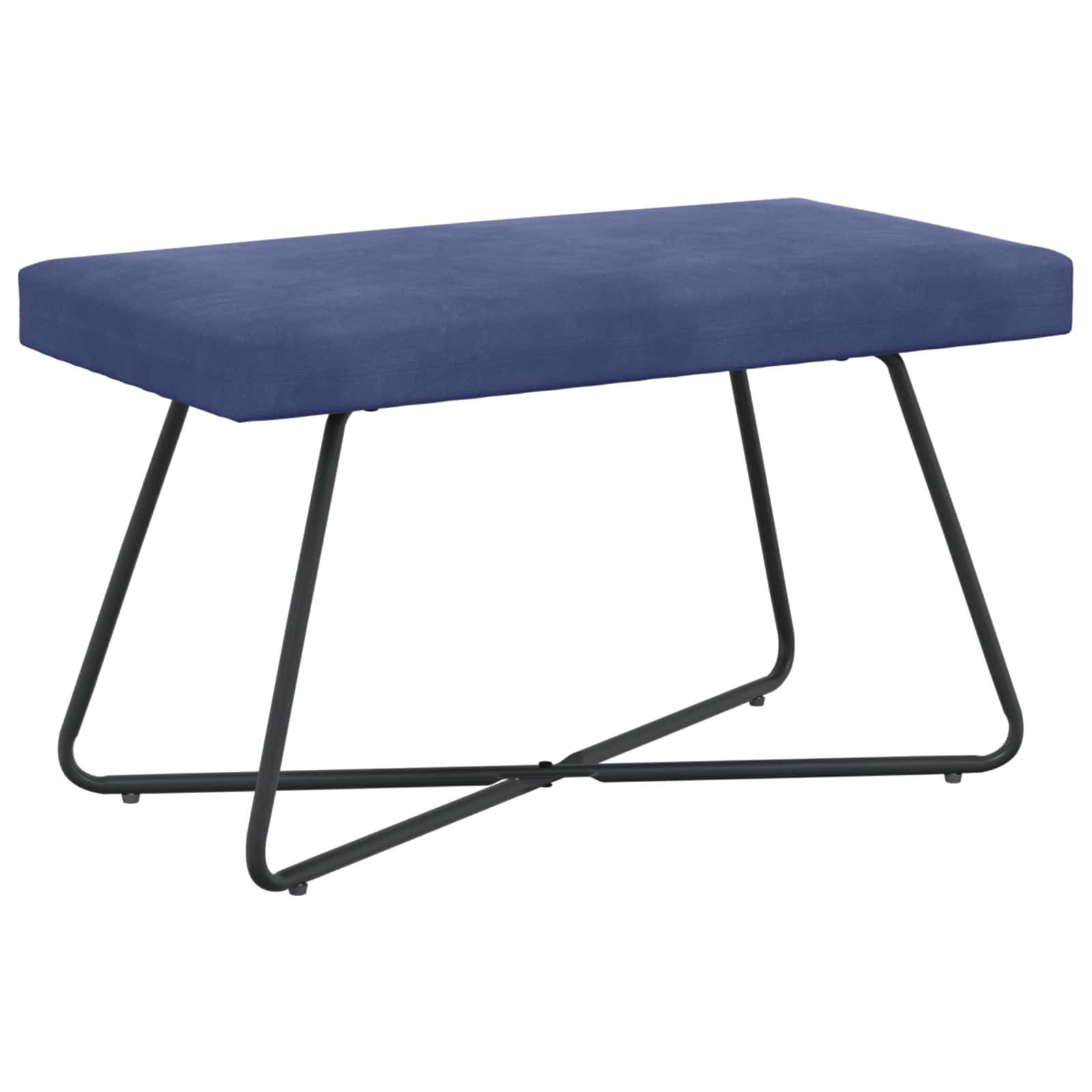vidaXL Sitzbank Bank Polizeiblau 80 x 40 x 45 cm Samt (1-St)