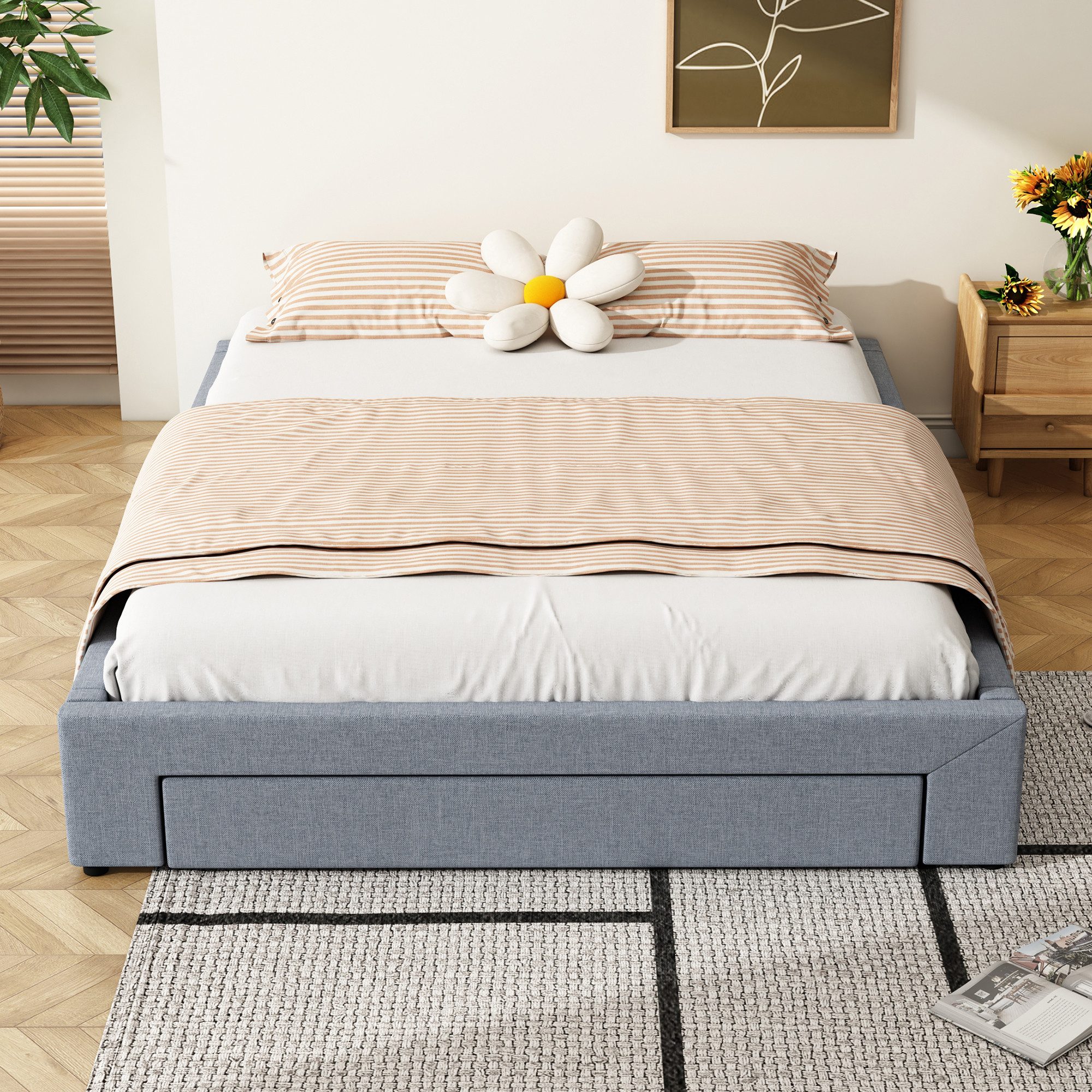 Flieks Polsterbett, Doppelbett Flachbett 160x200cm mit günstig online kaufen