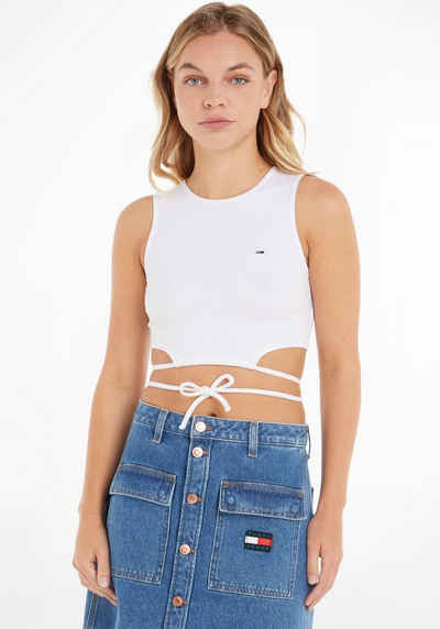 Tommy Jeans Wickelshirt TJW ULTR CRP TIE TOP mit Bindeband am Saum