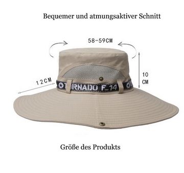 GelldG Sonnenhut Polyester Sonnenhut Herren Sommerhut UV Schutz Wanderhut