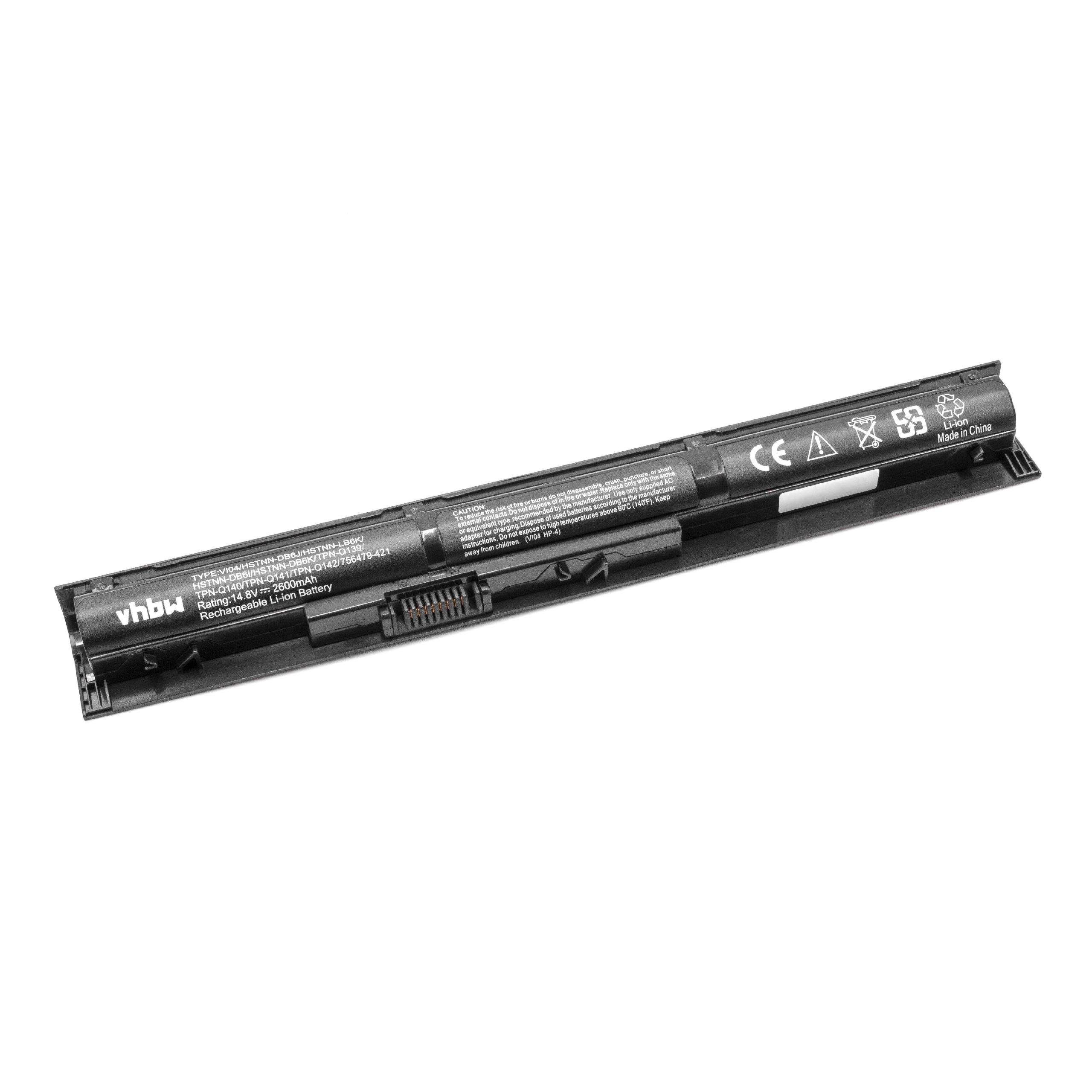 vhbw passend für HP Pavilion 15-P258NM, 15-P260TX, 15-P262TX, 15-P264NS, Laptop-Akku 2600 mAh