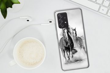 MuchoWow Handyhülle Pferde - Tiere - Illustration, Phone Case, Handyhülle Samsung Galaxy A53, Silikon, Schutzhülle