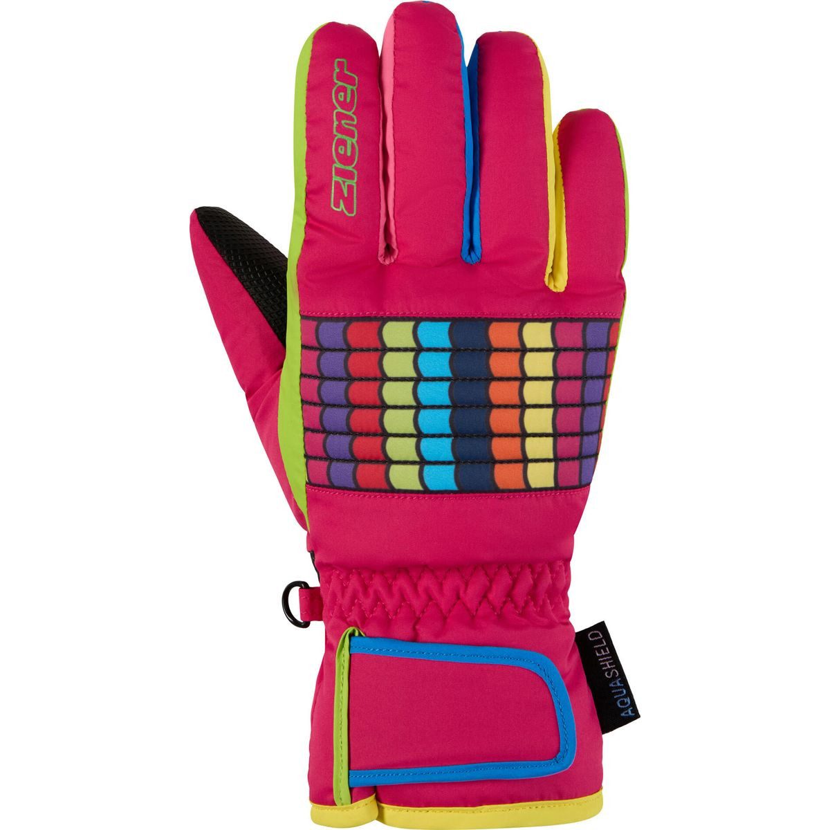 Ziener Skihandschuhe Lamil-z AS Glove Junior Unisex Bunte Skihandschuhe für Kinder mit wasser- und winddichter Membran