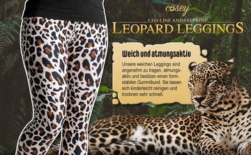 cosey Leggings Leo Line Leggings Tier (Einheitsgröße XS -L) Leopard Tier Design