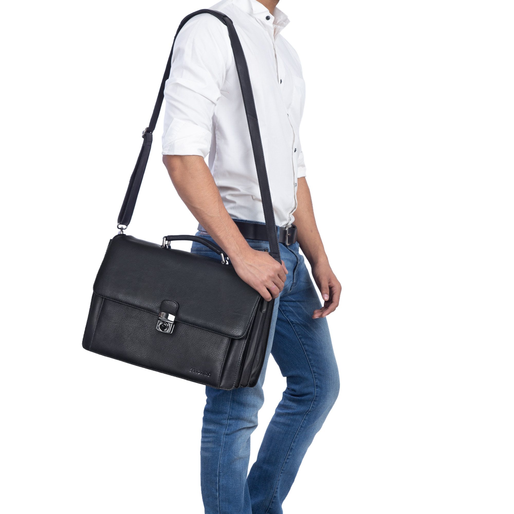 STILORD Aktentasche "Angelo" Vintage Aktentasche Echtleder