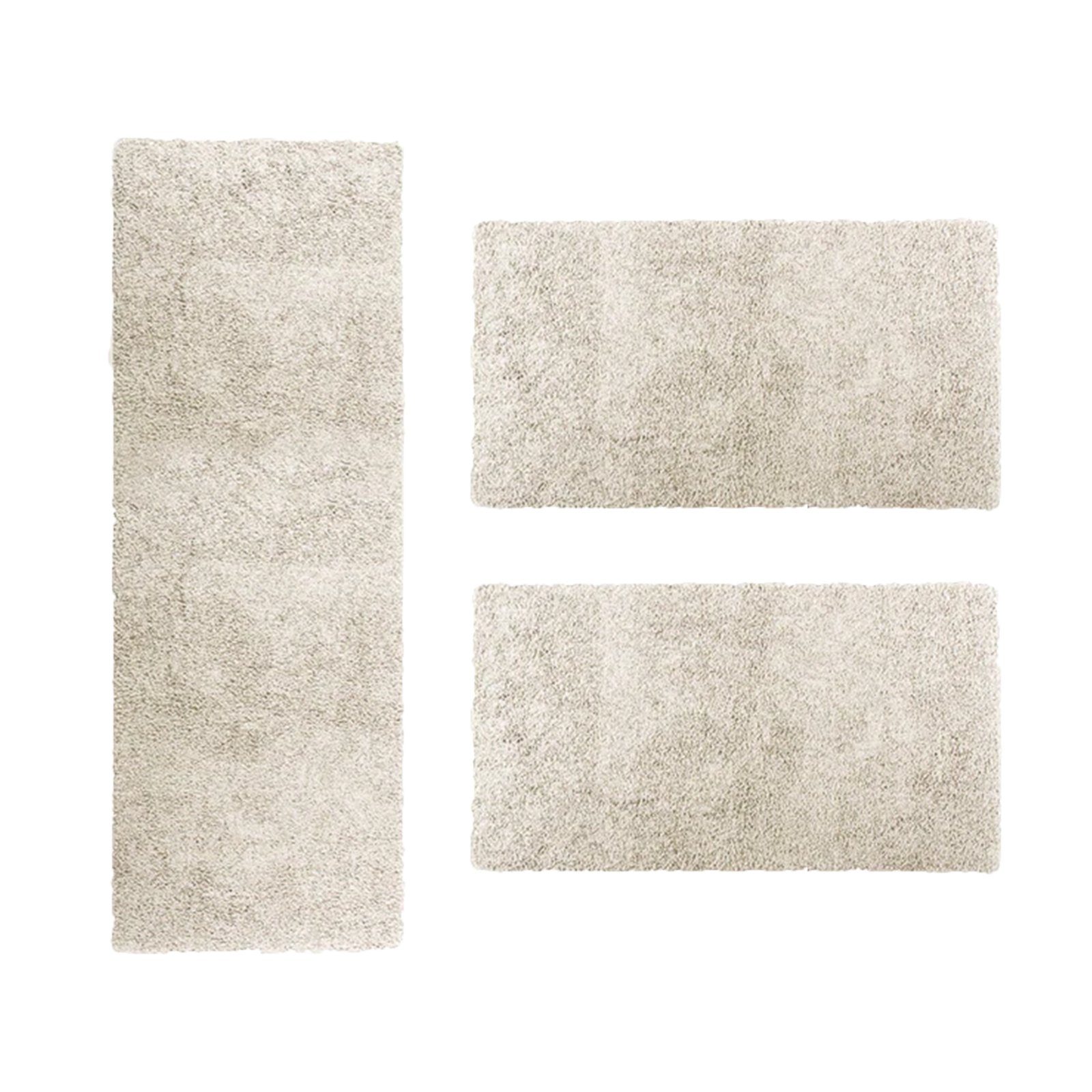 Karat Hochflor-Bettumrandung Kleopatra, Teppichläufer, ideal im Schlafzimmer, viele Farben, Höhe 9 mm, (3-tlg), Shaggy