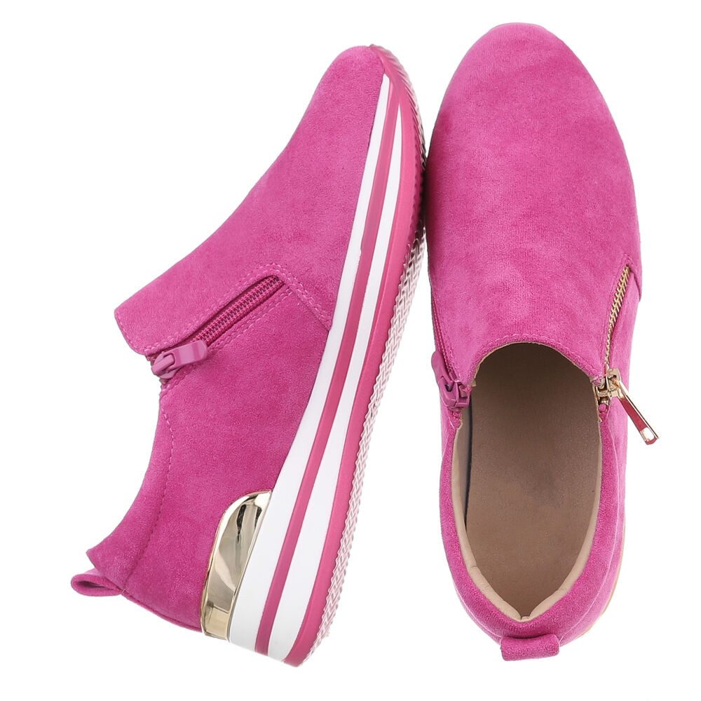 Ital-Design Trendiger Slipper mit exquisite Komfortoptionen Sneaker (89318991) Keilabsatz/Wedge Sneakers Low in Pink