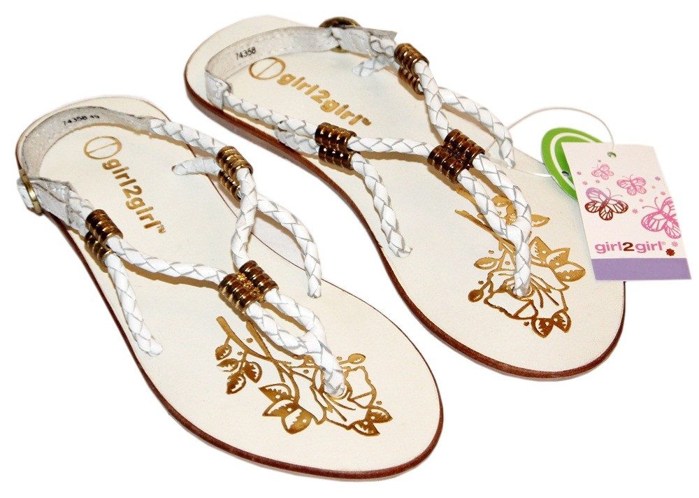 Sarcia.eu Cremefarbene Сандалии/Flip-Flops girl2girl 31 EU Sommerboots