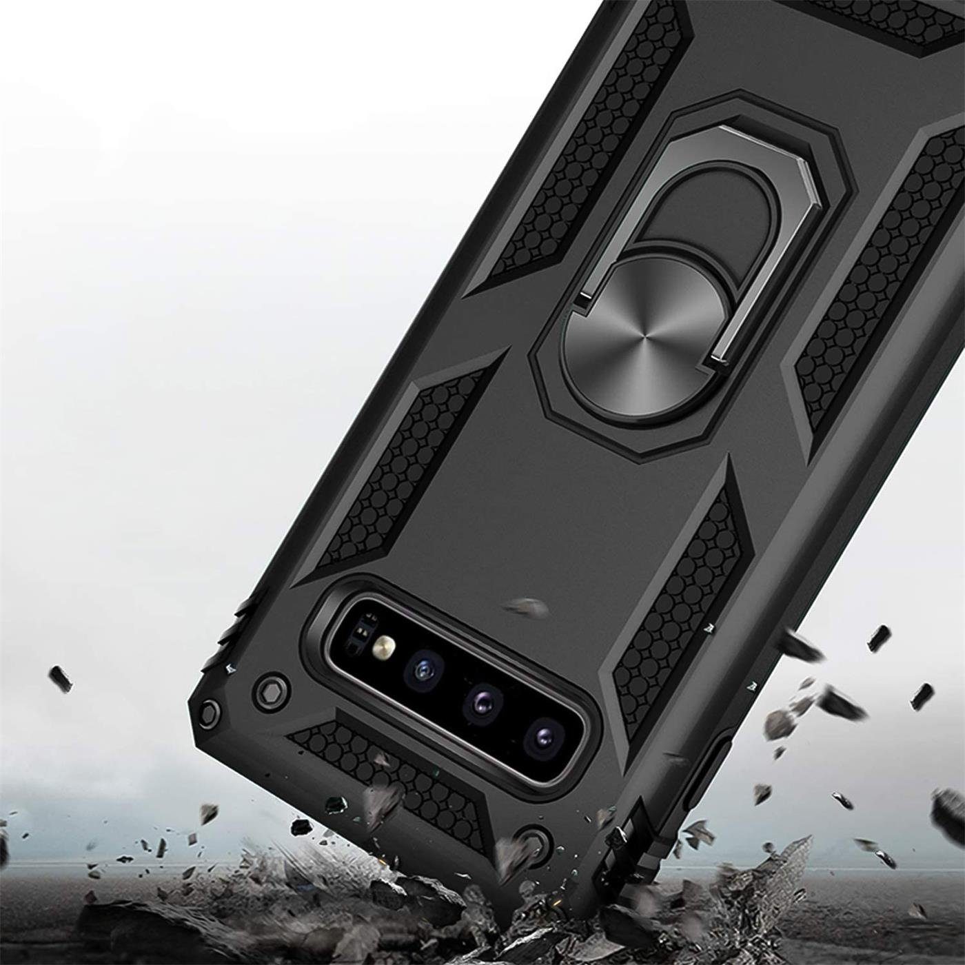 CoolGadget Handyhülle Armor Shield Case für Samsung Galaxy S10 6,1 Zoll, Outdoor Cover mit Magnet Ringhalterung Handy Hülle für Samsung S10 – Bild 5 von 5