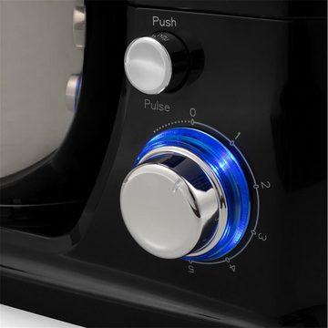 Tristar Küchenmaschine MX-4837, schwarz, mit Rührschüssel, Knethaken, Spülmaschinenfestes Zubehör