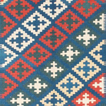 Wollteppich Kelim Fars Nomadisch Blu 185 x 112 cm, morgenland, rechteckig, Höhe: 4 mm, OrientOptik