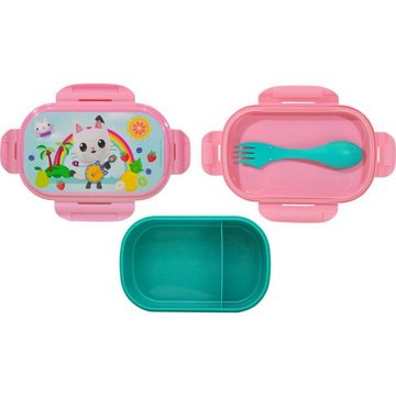 Dreamworks Gabby’s Dollhouse Lunchbox Gabbys Dollhouse Kinder Mädchen 2ltg. Set Brotdose plus Besteck, Kunststoff, (2-tlg)