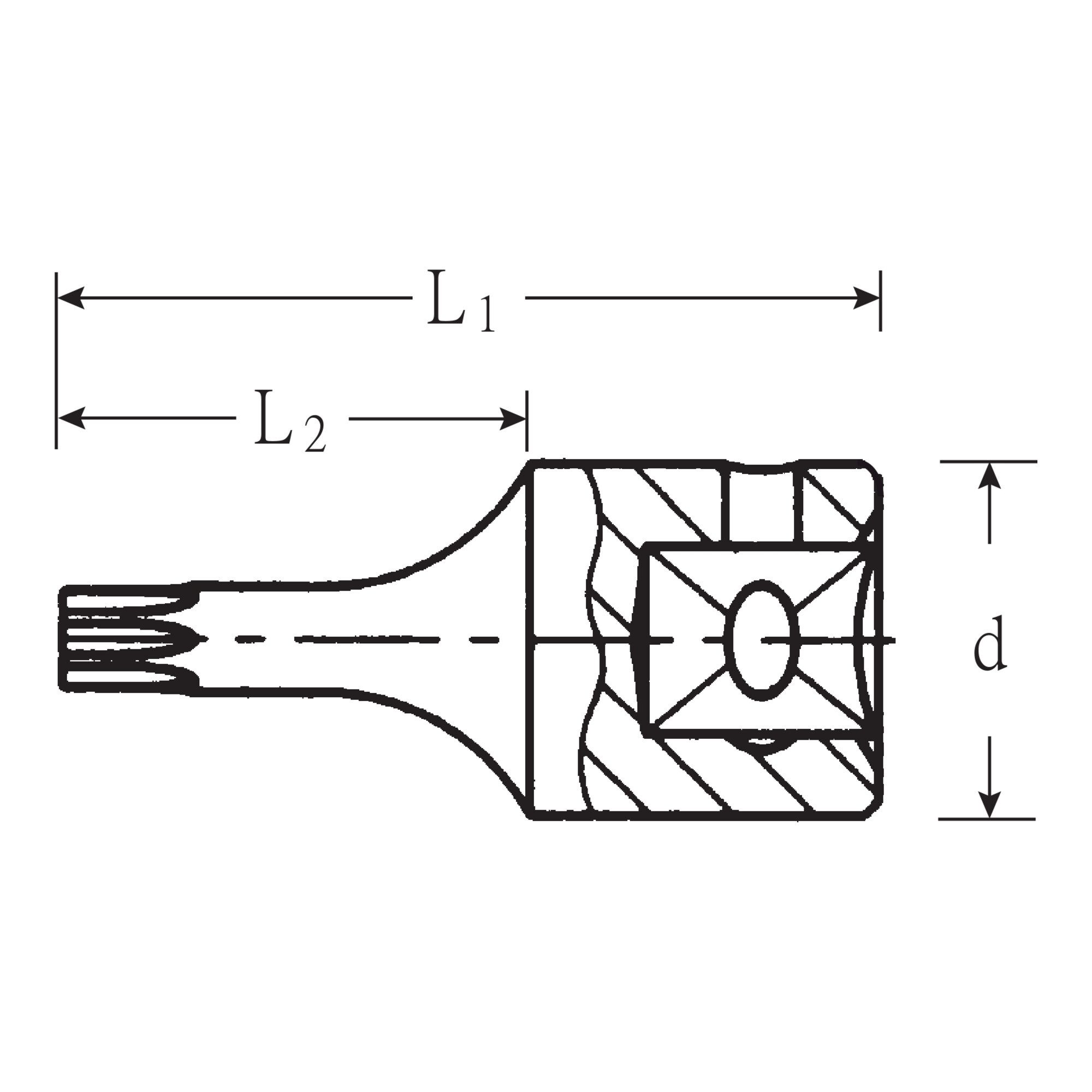 Stahlwille Steckschlüssel Stahlwille Schraubendrehereinsatz (1/4) TX T25 L.28 mm