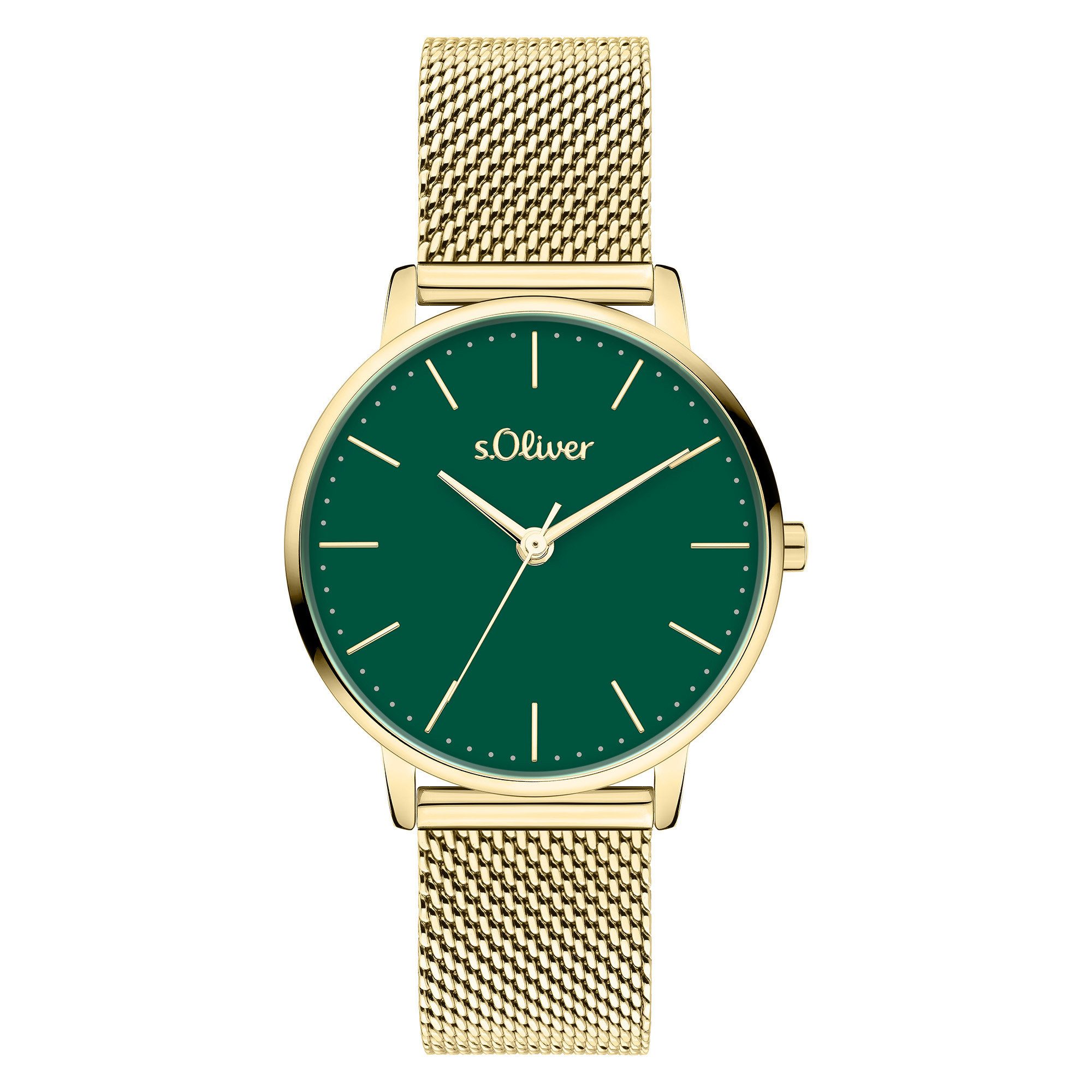 s.Oliver Quarzuhr Modern Basics Edelstahl
