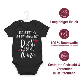 Shirtracer Shirtbody Ich kann es kaum erwarten dich zu sehen, Oma - weiß Strampler Baby Mädchen & Junge